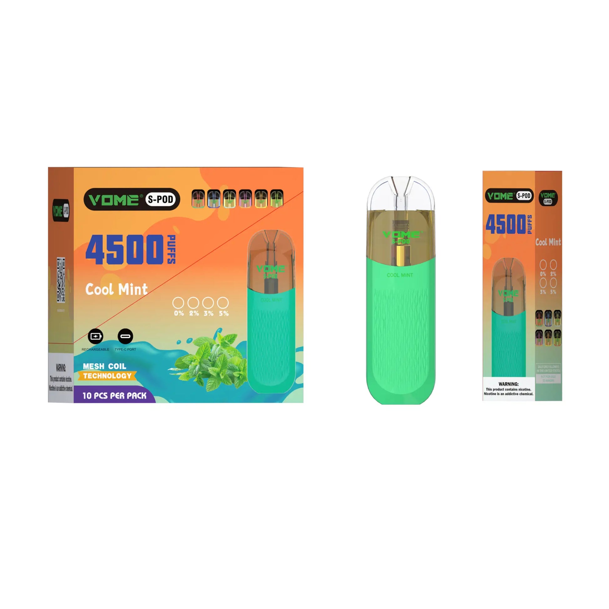 Vome S-Pod 4500 Puffs Disposable Vape Devie Vomevape Vome S-Pod 4500 Puffs Disposable Vape Devie Vomevape