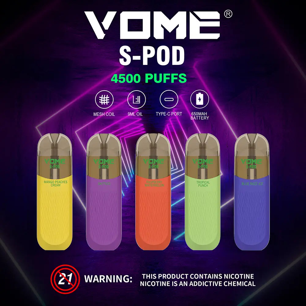 Vome S-Pod 4500 Puffs Disposable Vape Devie Vomevape Vome S-Pod 4500 Puffs Disposable Vape Devie Vomevape